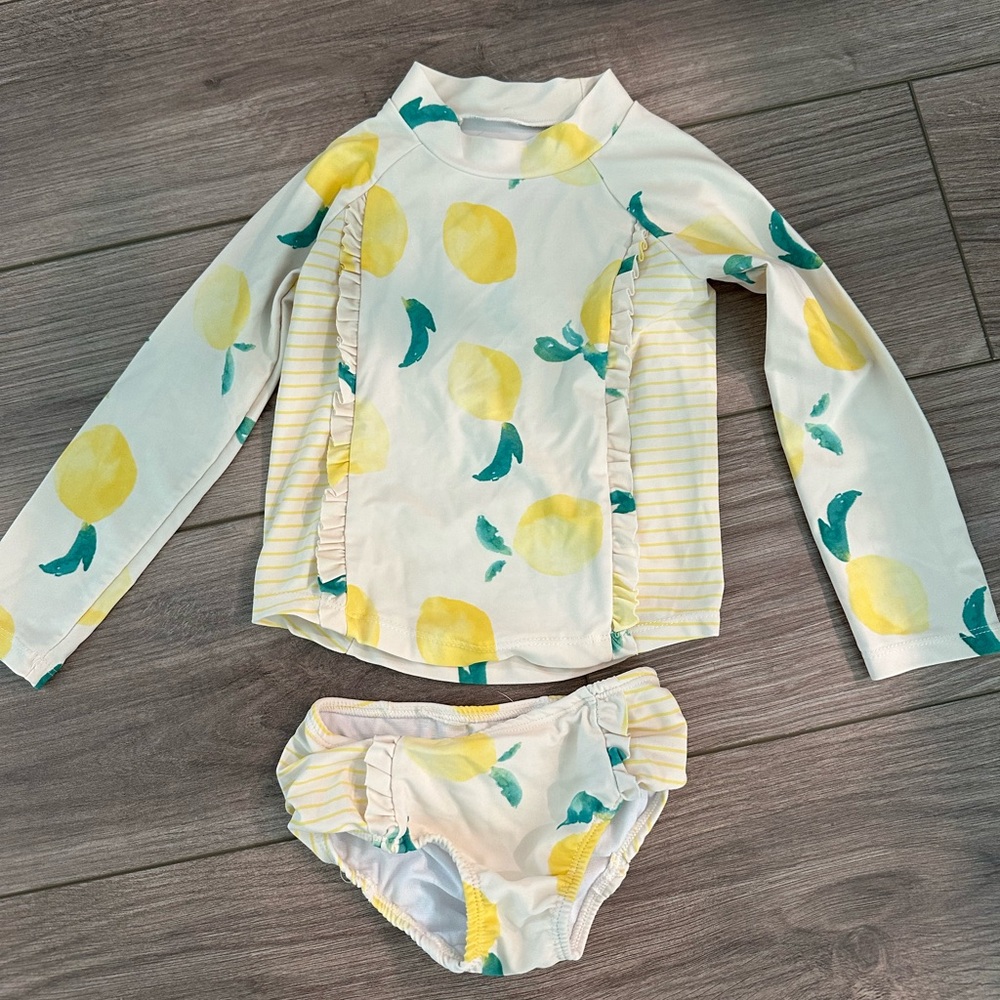 Lemon Patterned swim set